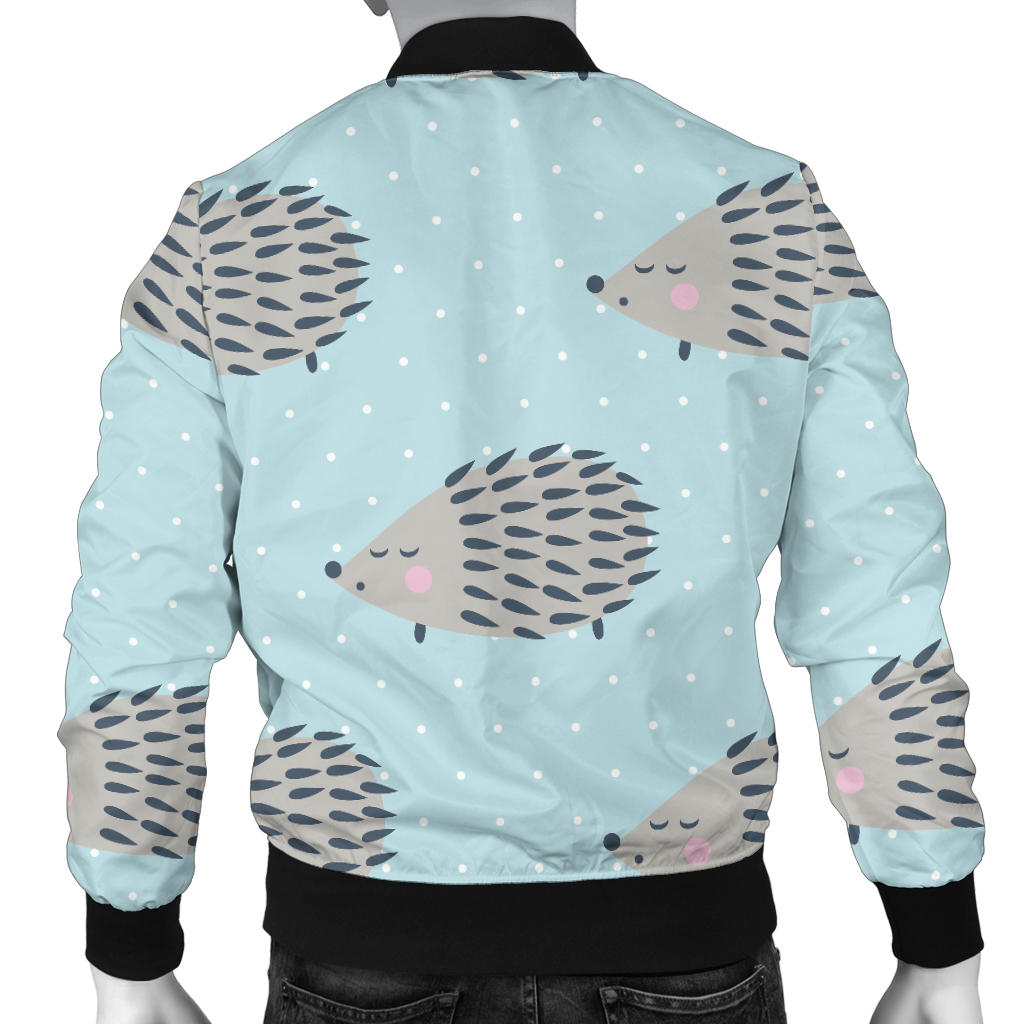 Hedgehog Pattern Print Design 02 Men Bomber Jacket