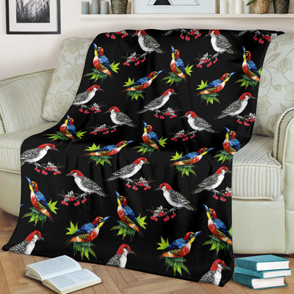Birds Pattern Print Design 06 Premium Blanket