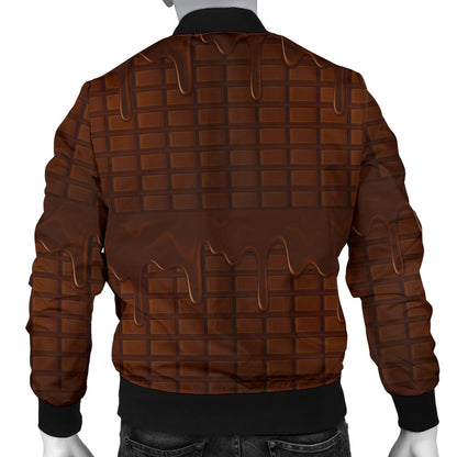 Chocolate Pattern Print Design 01 Men Bomber Jacket