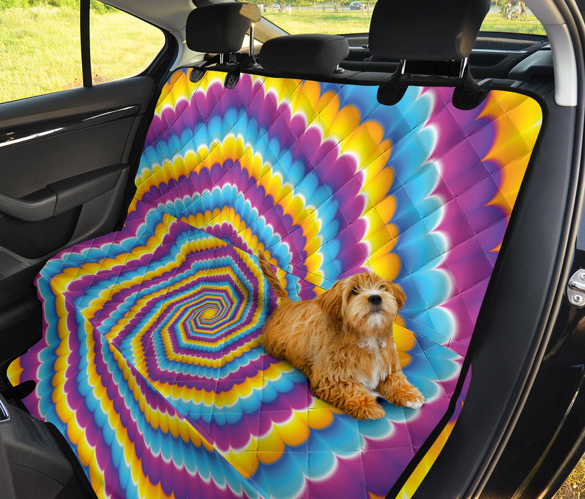 Optical illusion Pattern Print Design A04 Rear Dog Car Seat Cover Hammock