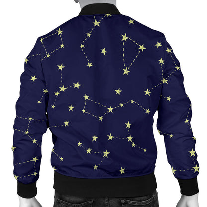Constellation Pattern Print Design 02 Men Bomber Jacket