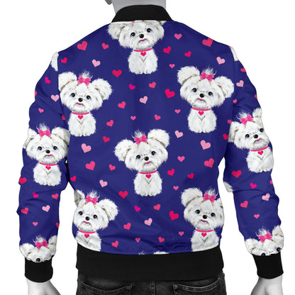 Maltese Pattern Print Design 02 Men Bomber Jacket
