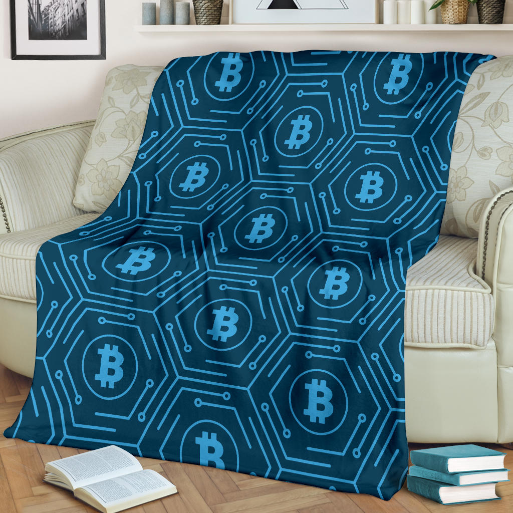Cryptocurrency Pattern Print Design 04 Premium Blanket