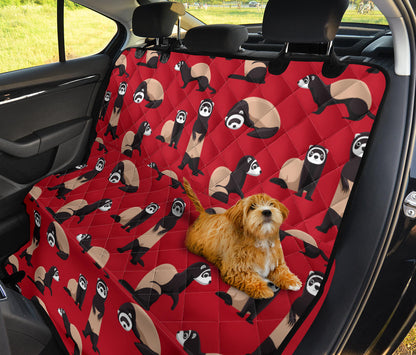 Ferret Pattern Print Design 02 Rear Dog Car Seat Cover Hammock