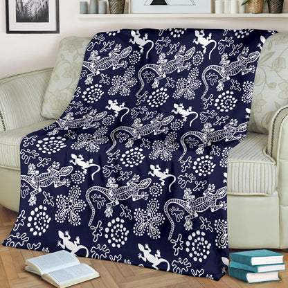 lizard Pattern Print Design 03 Premium Blanket