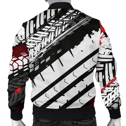 Racing Pattern Print Design A03 Men Bomber Jacket