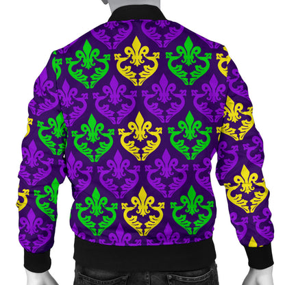 Mardi Gras Pattern Print Design 02 Men Bomber Jacket
