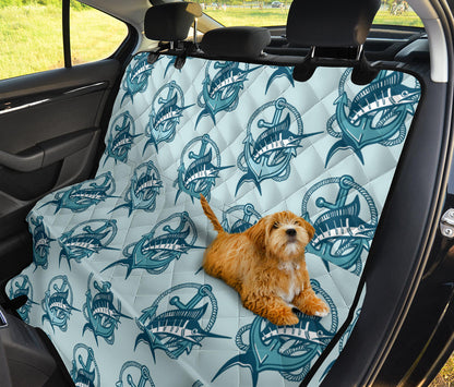 Swordfish Pattern Print Design 03 Rear Dog Car Seat Cover Hammock