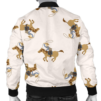 Cowboy Pattern Print Design 01 Men Bomber Jacket