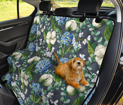 Hydrangea Pattern Print Design 02 Rear Dog Car Seat Cover Hammock