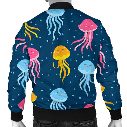 Jellyfish Pattern Print Design 04 Men Bomber Jacket