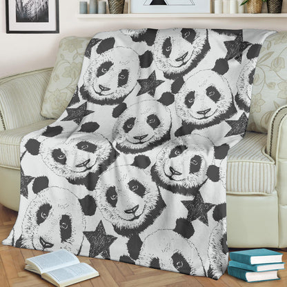 Panda Pattern Print Design A02 Premium Blanket