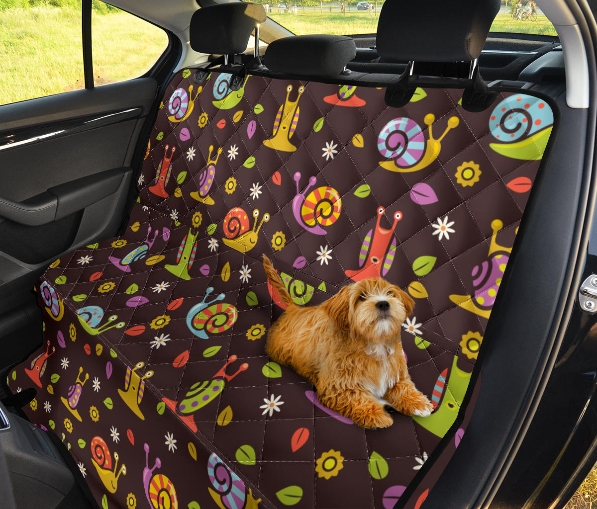 Snail Pattern Print Design 01 Rear Dog Car Seat Cover Hammock