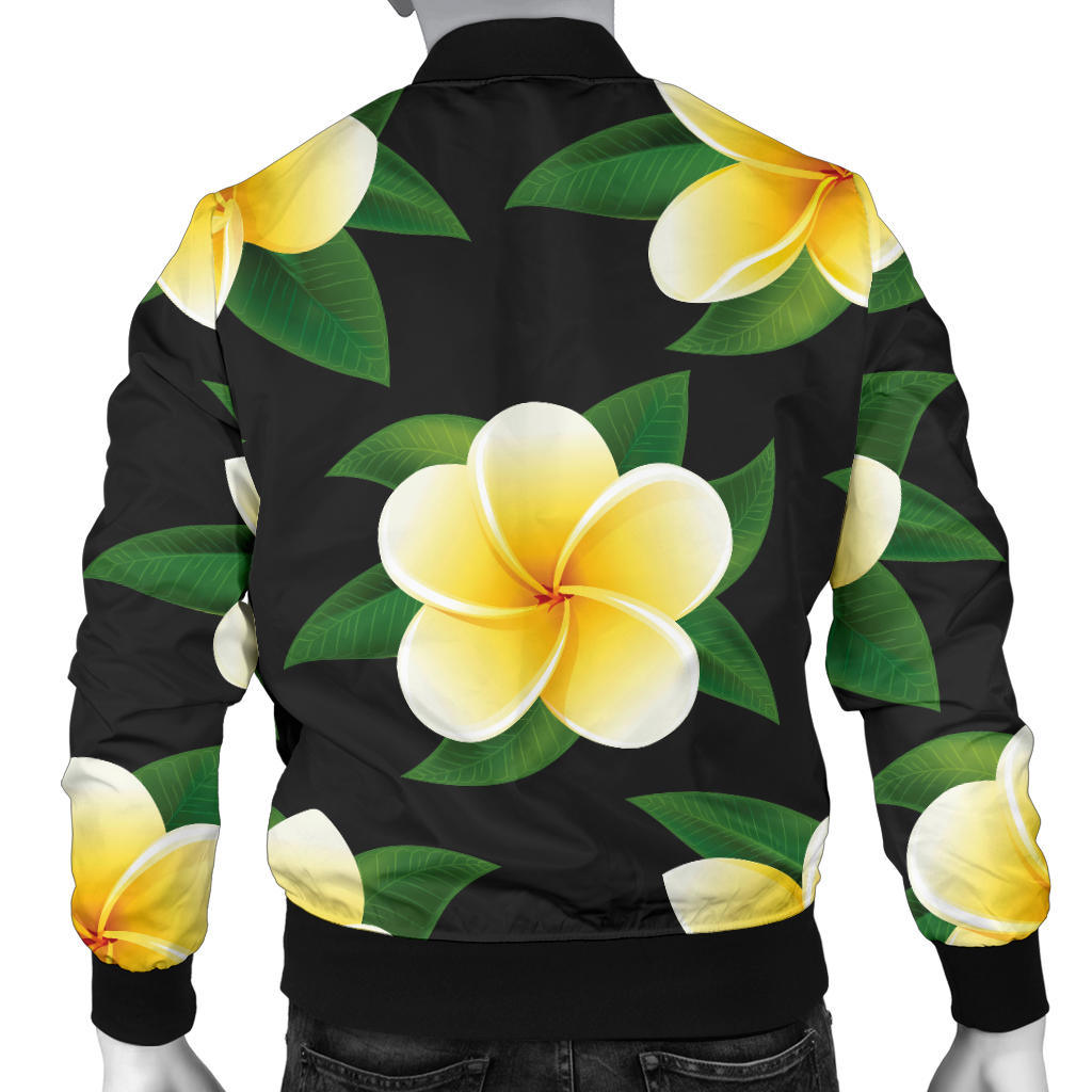 Plumeria Pattern Print Design A03 Men Bomber Jacket