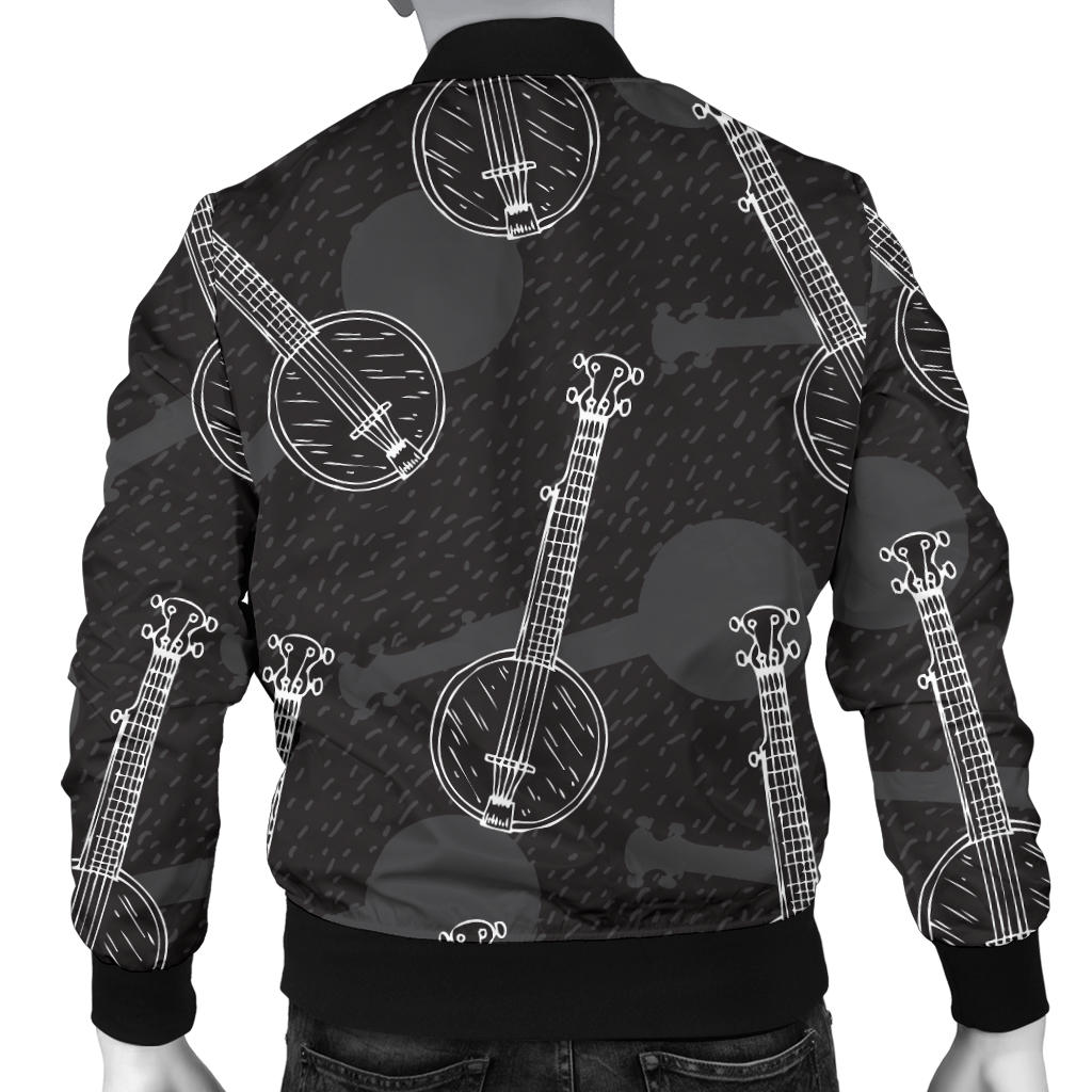 Banjo Pattern Print Design 03 Men Bomber Jacket