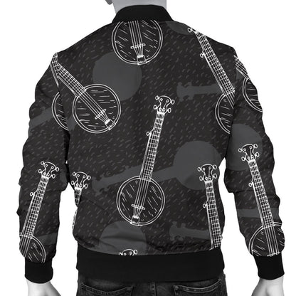 Banjo Pattern Print Design 03 Men Bomber Jacket