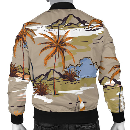 Pacific island Pattern Print Design A05 Men Bomber Jacket