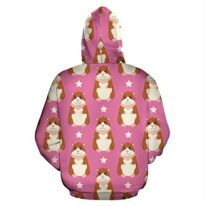 Hamster Cute Pattern Print Design 02 Pullover Hoodie