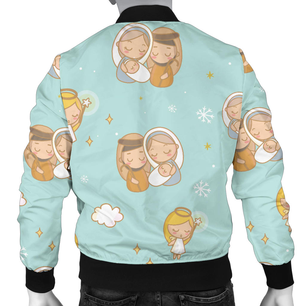 Christian Pattern Print Design 01 Men Bomber Jacket