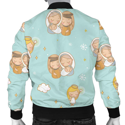 Christian Pattern Print Design 01 Men Bomber Jacket