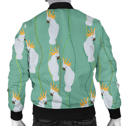 Cockatoo Pattern Print Design 01 Men Bomber Jacket