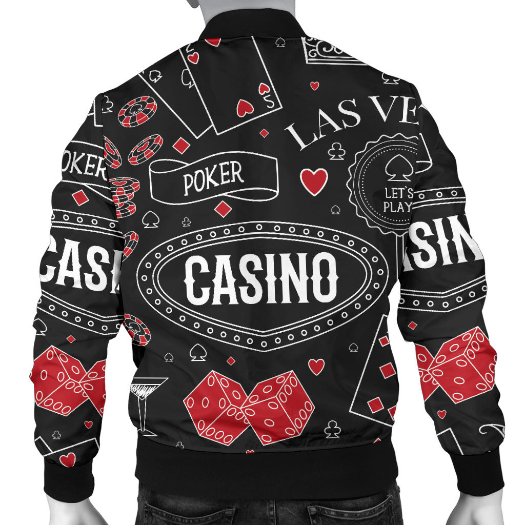 Casino Pattern Print Design 04 Men Bomber Jacket