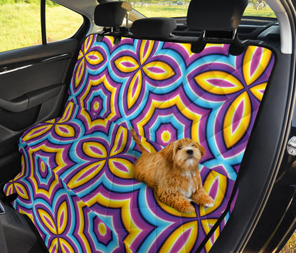 Optical illusion Pattern Print Design A03 Rear Dog Car Seat Cover Hammock
