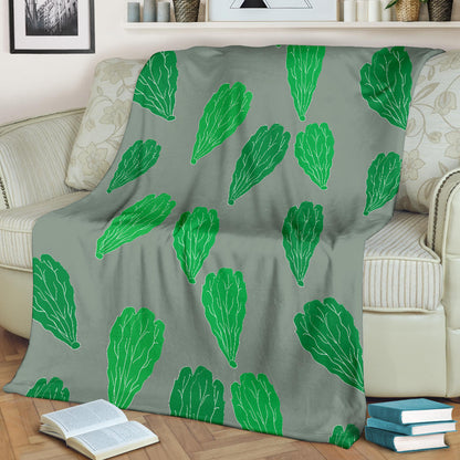 Lettuce Pattern Print Design 02 Premium Blanket