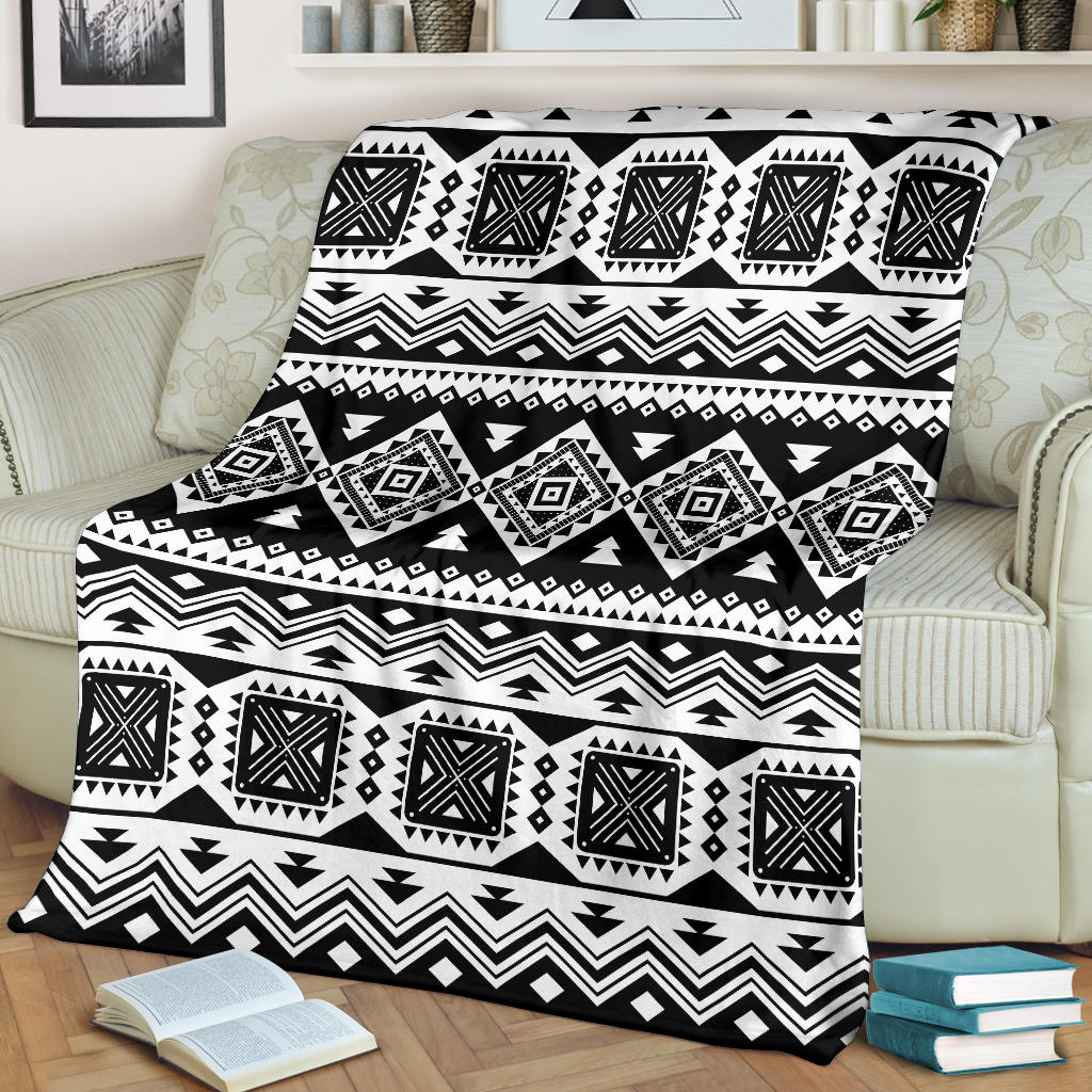 Aztec Pattern Print Design 08 Premium Blanket