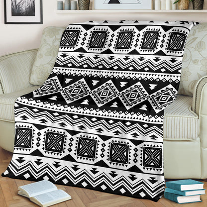 Aztec Pattern Print Design 08 Premium Blanket