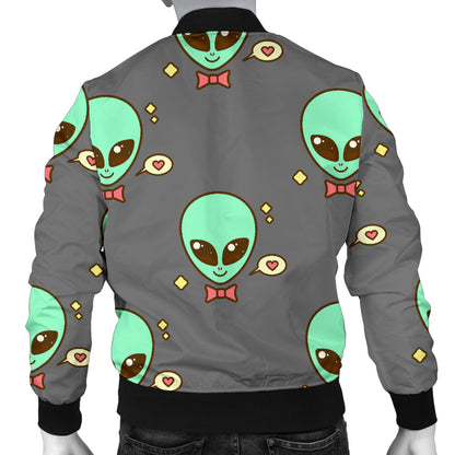 Alien Pattern Print Design 02 Men Bomber Jacket
