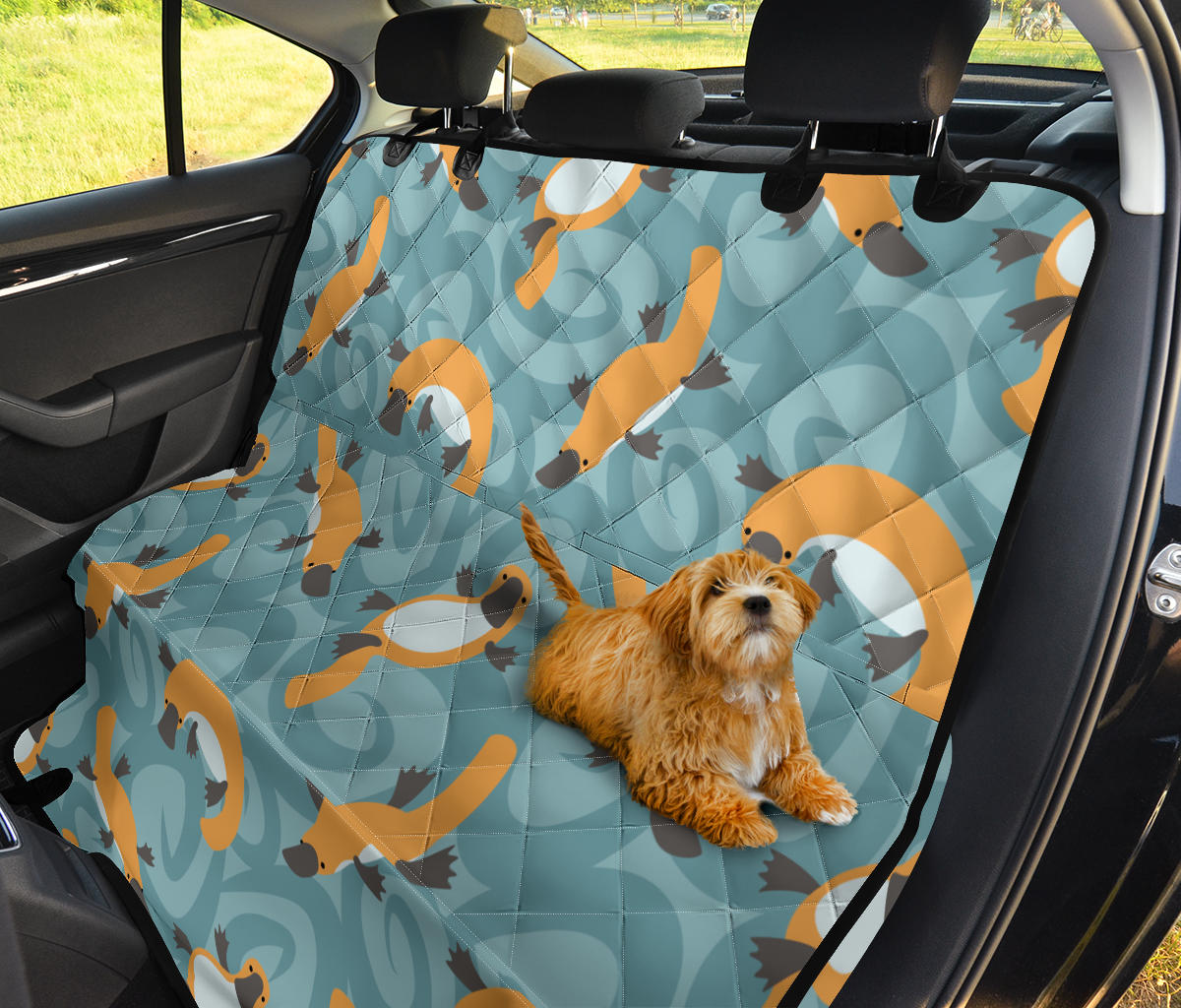 Platypus Pattern Print Design A01 Rear Dog Car Seat Cover Hammock