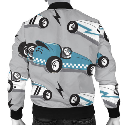 Racing Vintage Pattern Print Design A02 Men Bomber Jacket