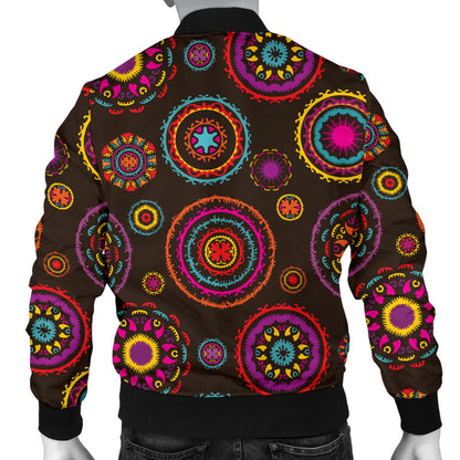 Bohemian Pattern Print Design 01 Men Bomber Jacket