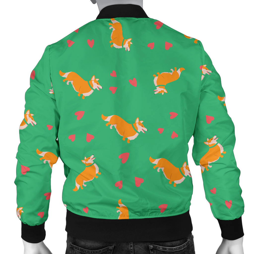 Cardigan Welsh Corgis Pattern Print Design 03 Men Bomber Jacket
