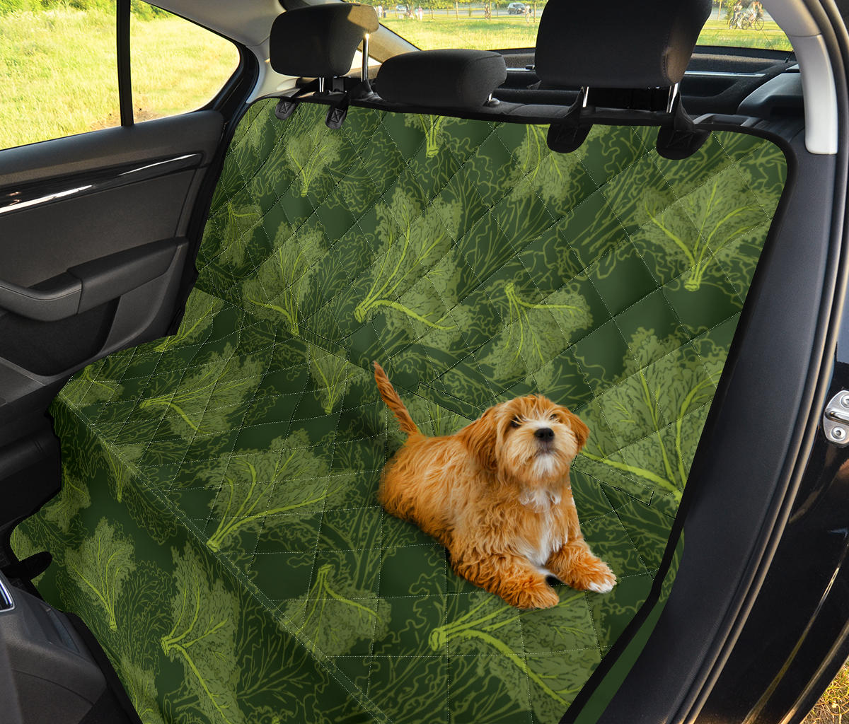 Kale Pattern Print Design 01 Rear Dog Car Seat Cover Hammock