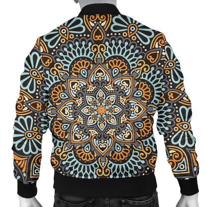Mandala Pattern Print Design 05 Men Bomber Jacket