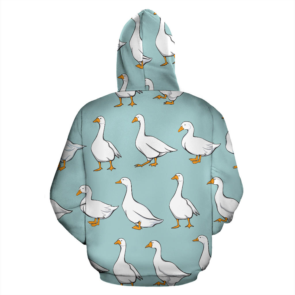 Goose Pattern Print Design 02 Pullover Hoodie