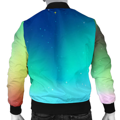 Aurora Borealis Pattern Print Design 02 Men Bomber Jacket