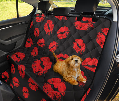 Lip Red Pattern Print Design 02 Rear Dog Car Seat Cover Hammock