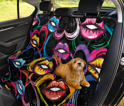 Pop Art Lip Pattern Print Design A03 Rear Dog Car Seat Cover Hammock