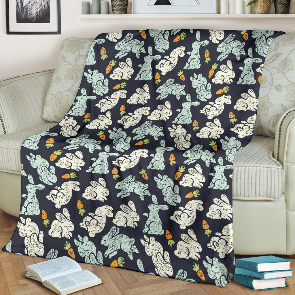 Bunny Pattern Print Design 04 Premium Blanket