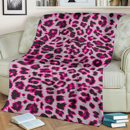 Leopard Pattern Print Design 02 Premium Blanket