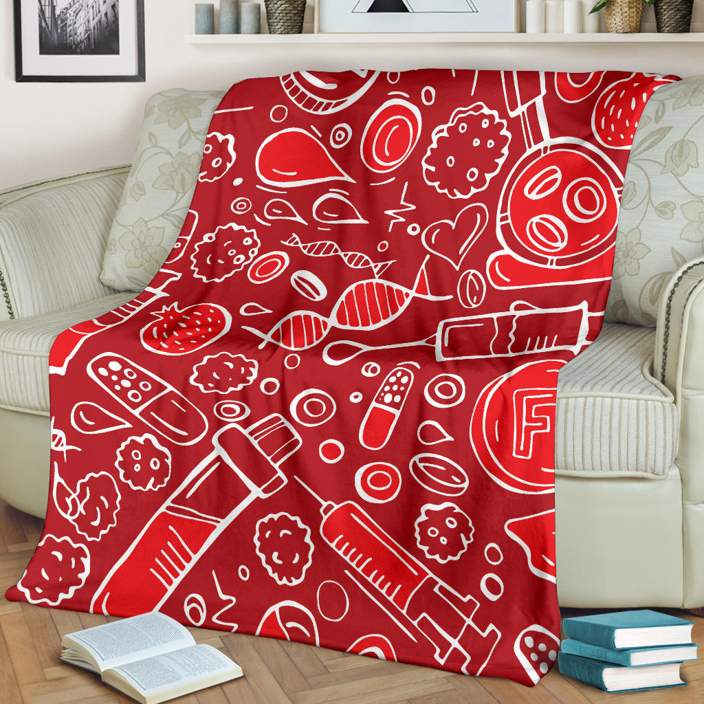 Phlebotomist Pattern Print Design A02 Premium Blanket