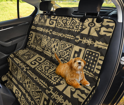 Mayan Pattern Print Design 03 Rear Dog Car Seat Cover Hammock