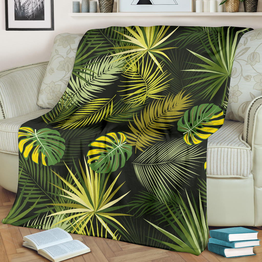 Palm Leaf Pattern Print Design A05 Premium Blanket
