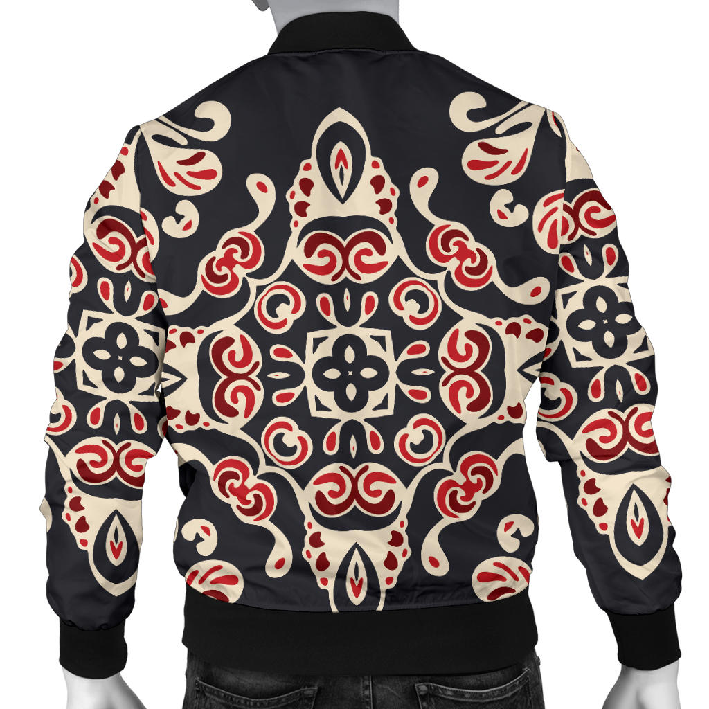Medallion Pattern Print Design 01 Men Bomber Jacket
