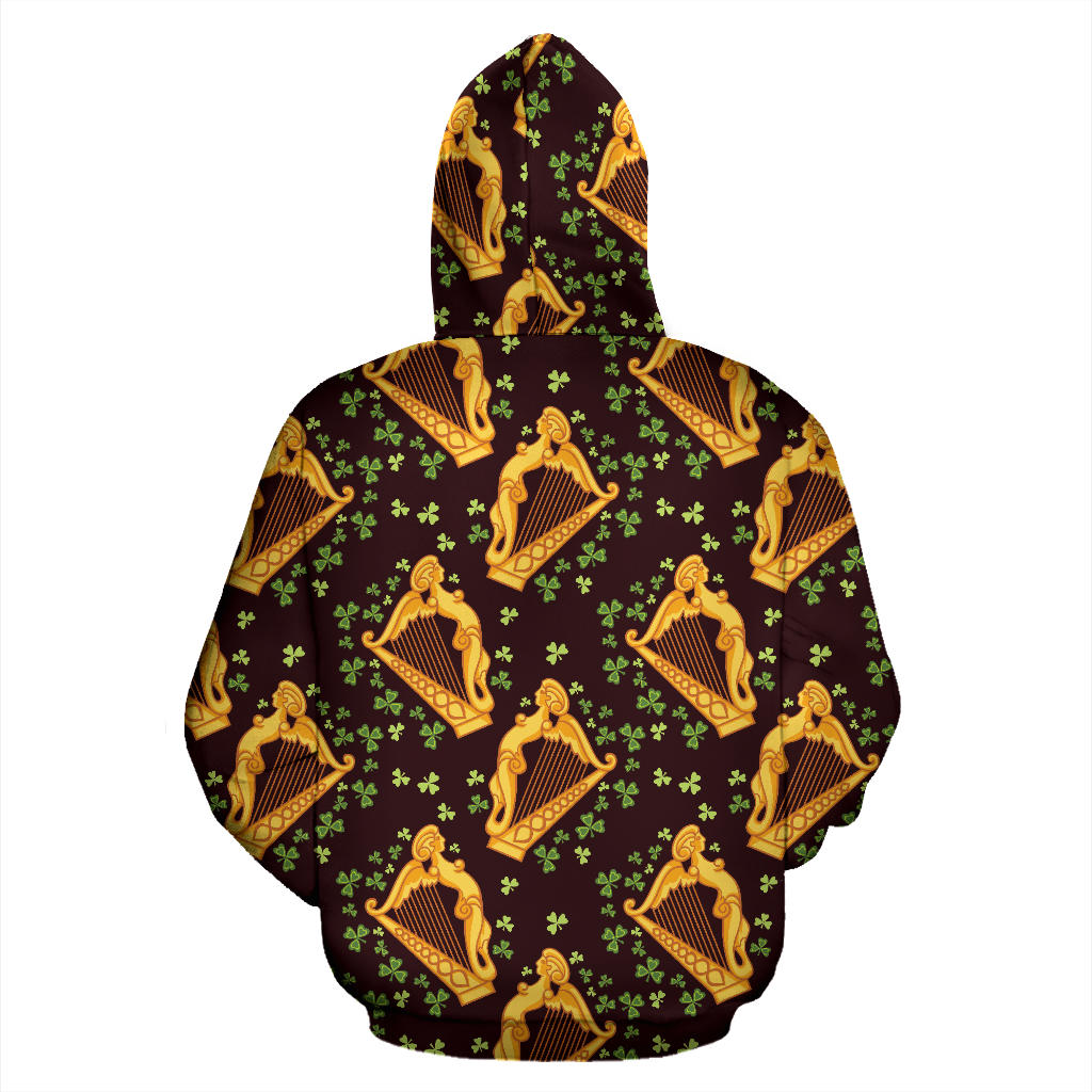Harp Pattern Print Design 02 Pullover Hoodie