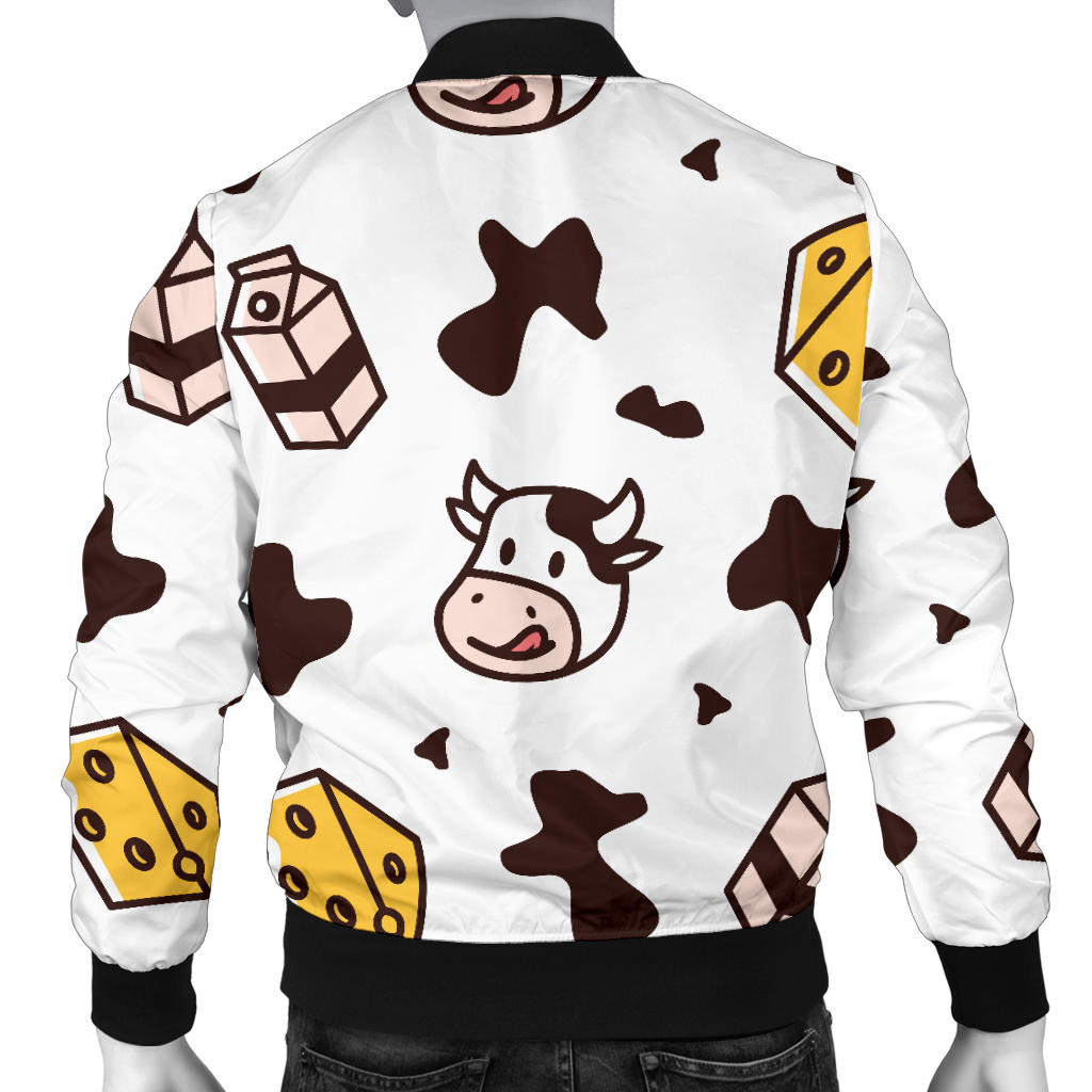 Cow Pattern Print Design 06 Men Bomber Jacket