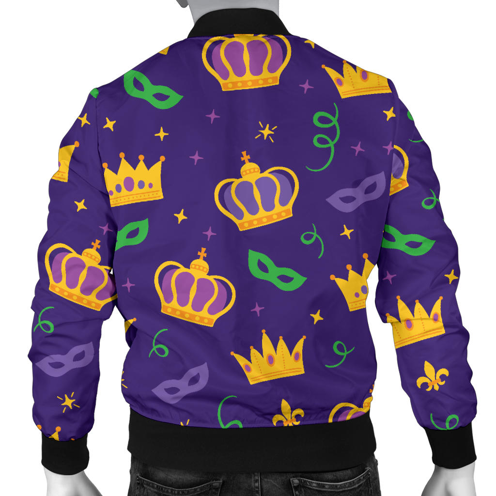 Mardi Gras Pattern Print Design 03 Men Bomber Jacket